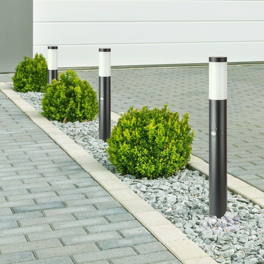 Candeeiro exterior com sensor 1xE27/60W/230V IP44 80cm antracite