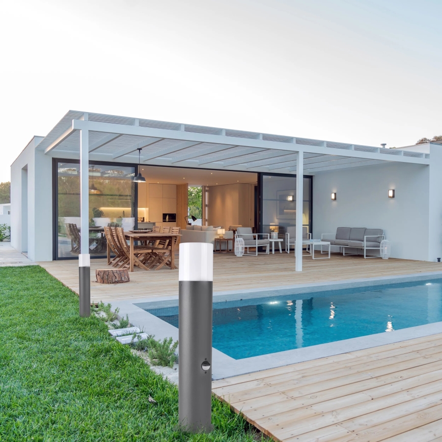 Candeeiro exterior com sensor DALLAS 1xE27/12W/230V IP44 antracite