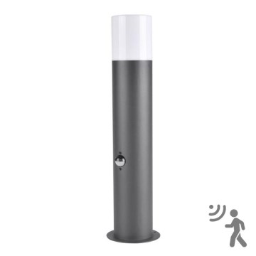 Candeeiro exterior com sensor DALLAS 1xE27/12W/230V IP44 grafite