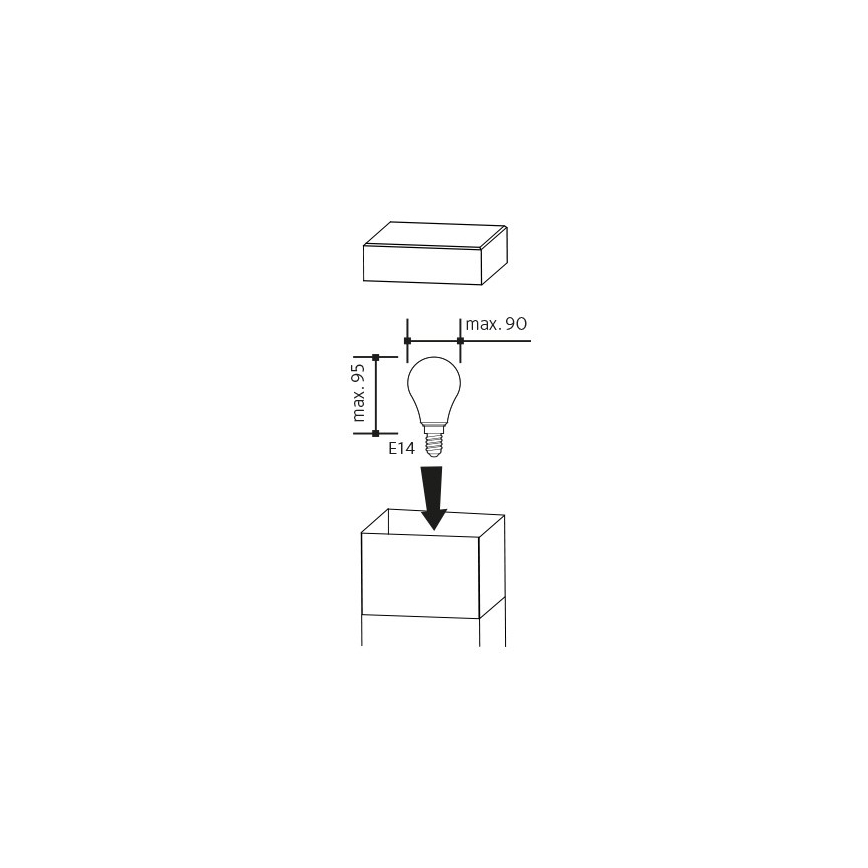 Candeeiro exterior com sensor e tomada GARD 1xE14/60W IP44