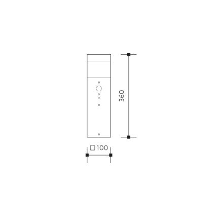 Candeeiro exterior com sensor GARD 1xE14/60W/230V IP44
