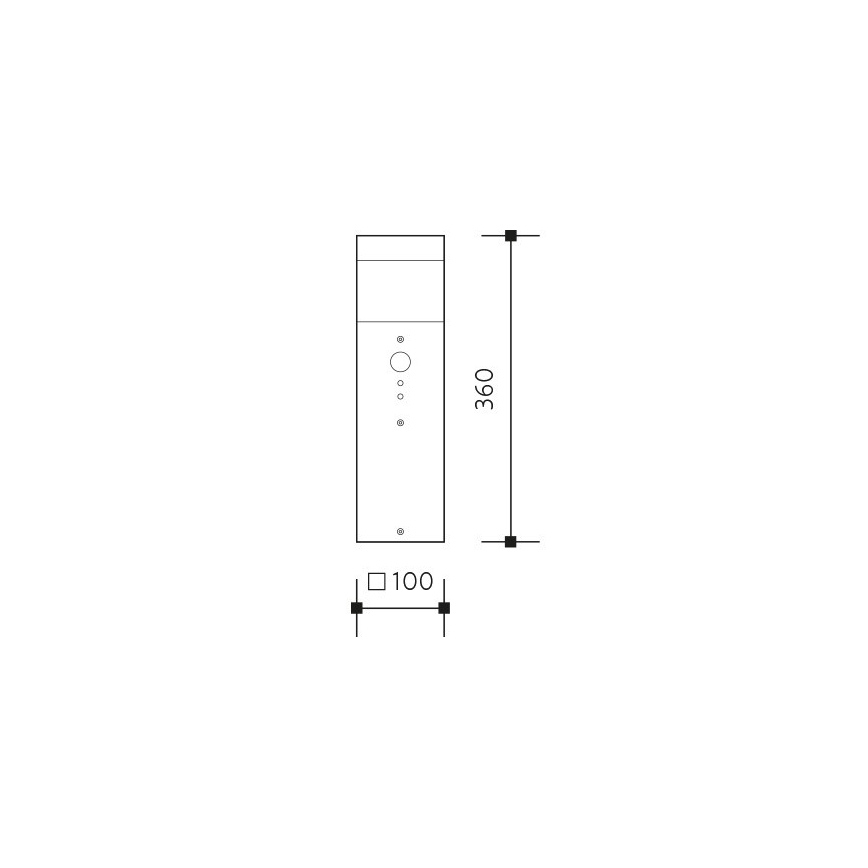 Candeeiro exterior com sensor GARD 1xE14/60W/230V IP44