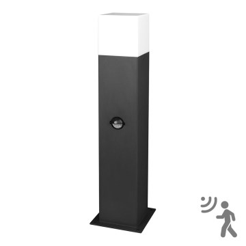 Candeeiro exterior com sensor NEW YORK 1xE27/12W/230V IP44 44 cm grafite