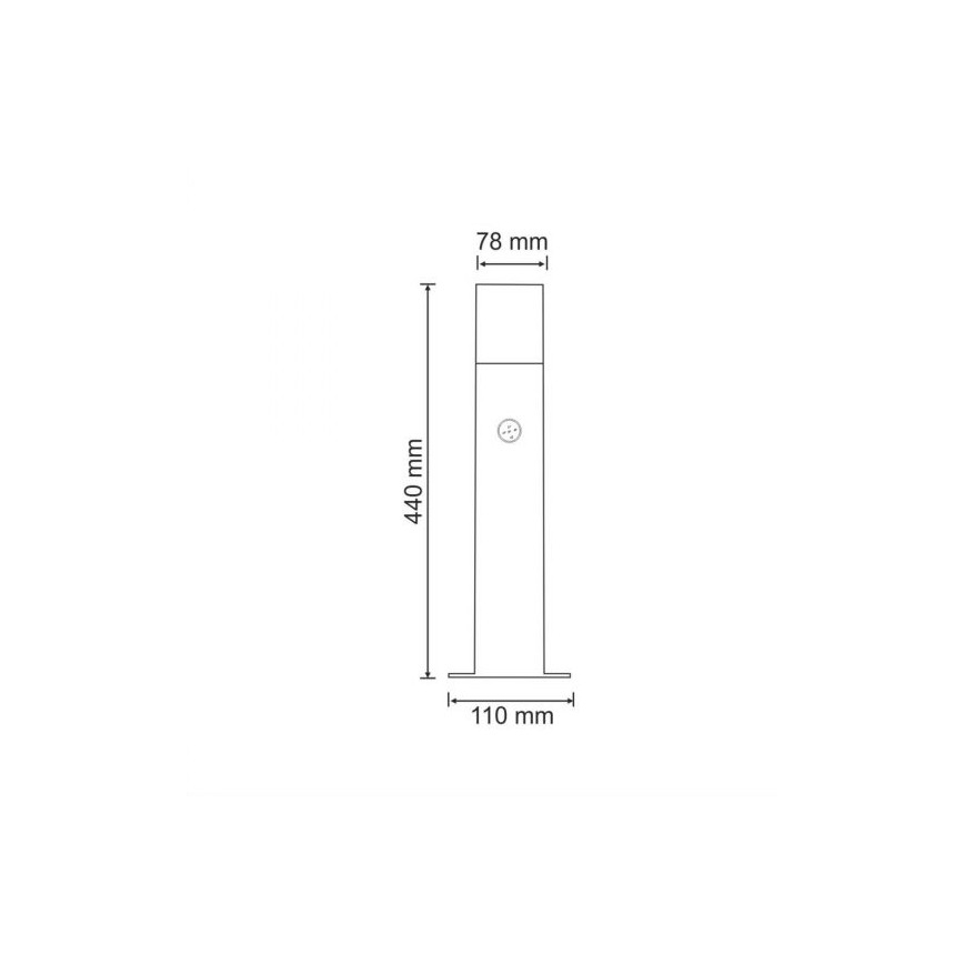 Candeeiro exterior com sensor NEW YORK 1xE27/12W/230V IP44 44 cm grafite