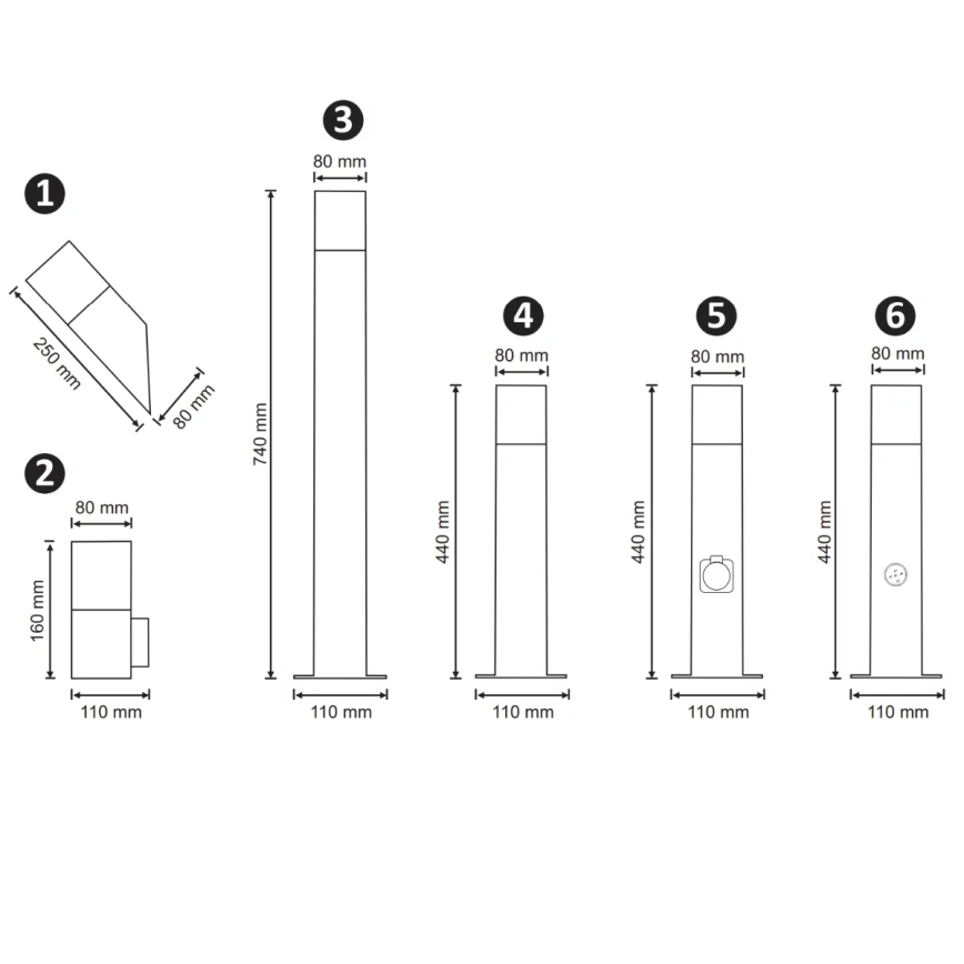 Candeeiro exterior com sensor NEW YORK 1xE27/12W/230V IP44 44 cm grafite