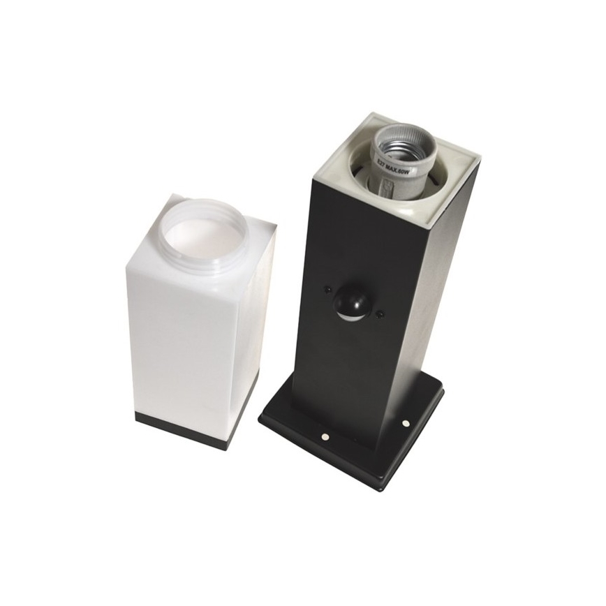 Candeeiro exterior com sensor SOPPA 1xE27/60W/230V IP44 45 cm preto