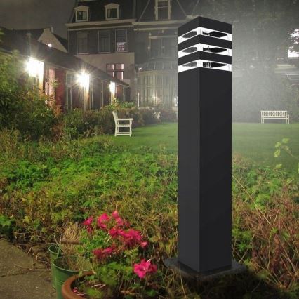 Candeeiro exterior com sensor TEKSAS 1xE27/12W/230V IP44 44 cm grafite