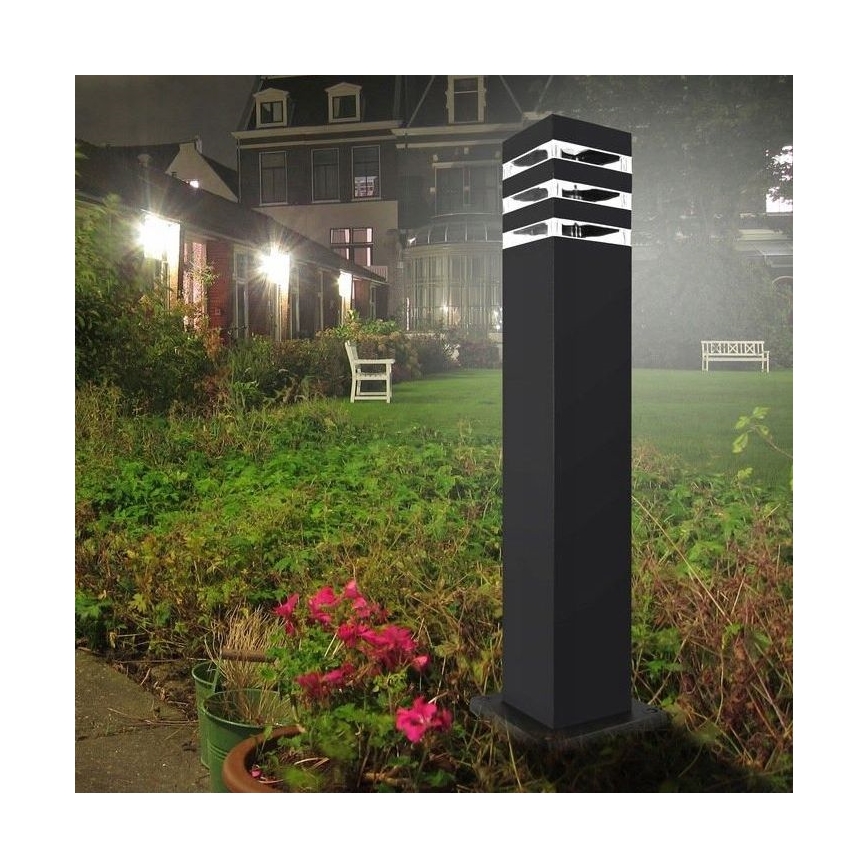 Candeeiro exterior com sensor TEKSAS 1xE27/12W/230V IP44 44 cm grafite