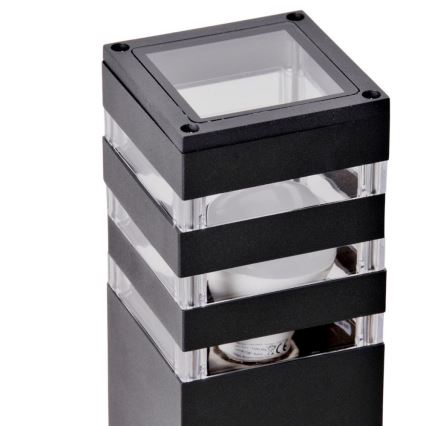 Candeeiro exterior com sensor TEKSAS 1xE27/12W/230V IP44 44 cm grafite