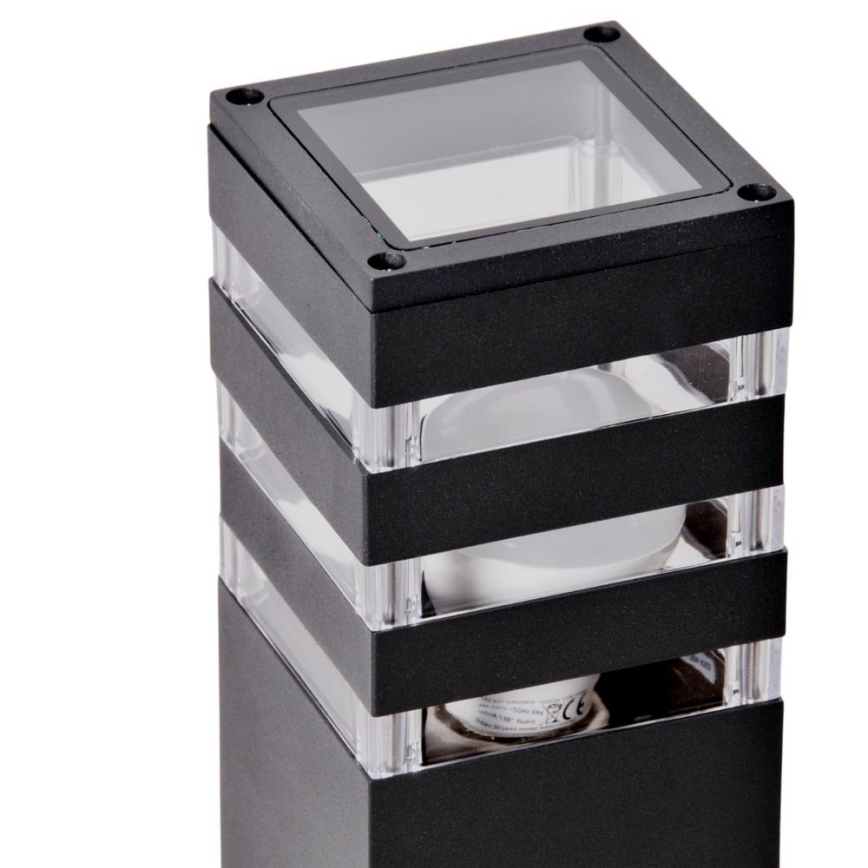 Candeeiro exterior com sensor TEKSAS 1xE27/12W/230V IP44 44 cm grafite