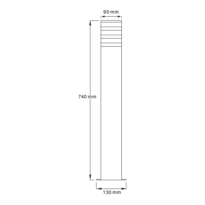 Candeeiro exterior com sensor TEKSAS 1xE27/12W/230V IP44 74 cm grafite