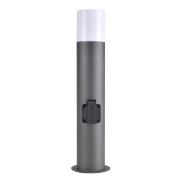 Candeeiro exterior com tomada DALLAS 1xE27/12W/230V IP44 grafite
