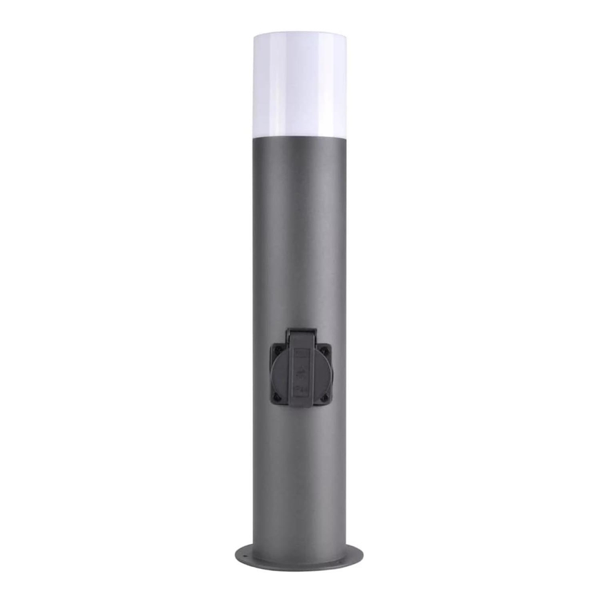 Candeeiro exterior com tomada DALLAS 1xE27/12W/230V IP44 grafite