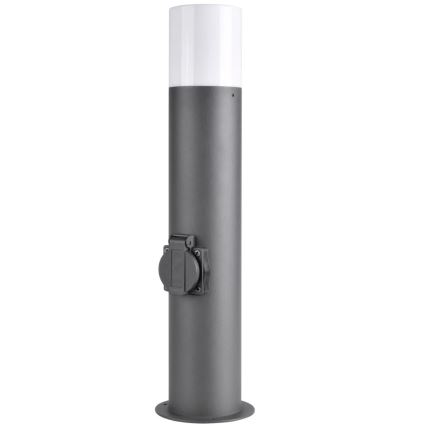 Candeeiro exterior com tomada DALLAS 1xE27/12W/230V IP44 grafite