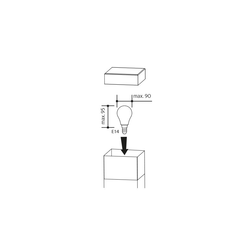 Candeeiro exterior com tomada GARD 1xE14/60W/230V SCHUKO IP44