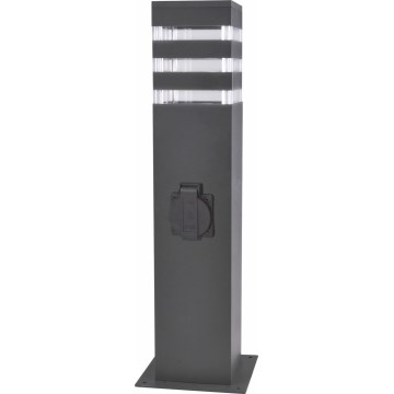 Candeeiro exterior com tomada TEKSAS 1xE27/20W/230V IP54 44 cm