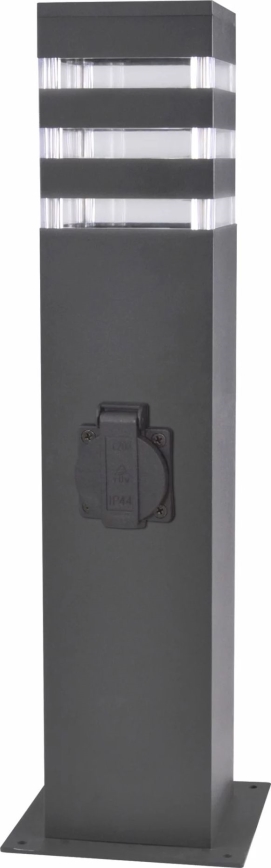 Candeeiro exterior com tomada TEKSAS 1xE27/20W/230V IP54 44 cm