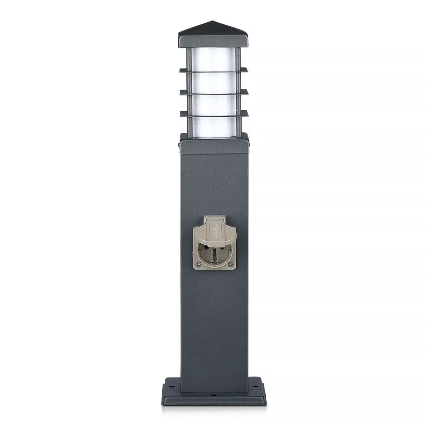 Candeeiro exterior com tomadas SCHUKO 1xE27/13W/230V IP44