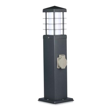 Candeeiro exterior com tomadas SCHUKO 1xE27/13W/230V IP44