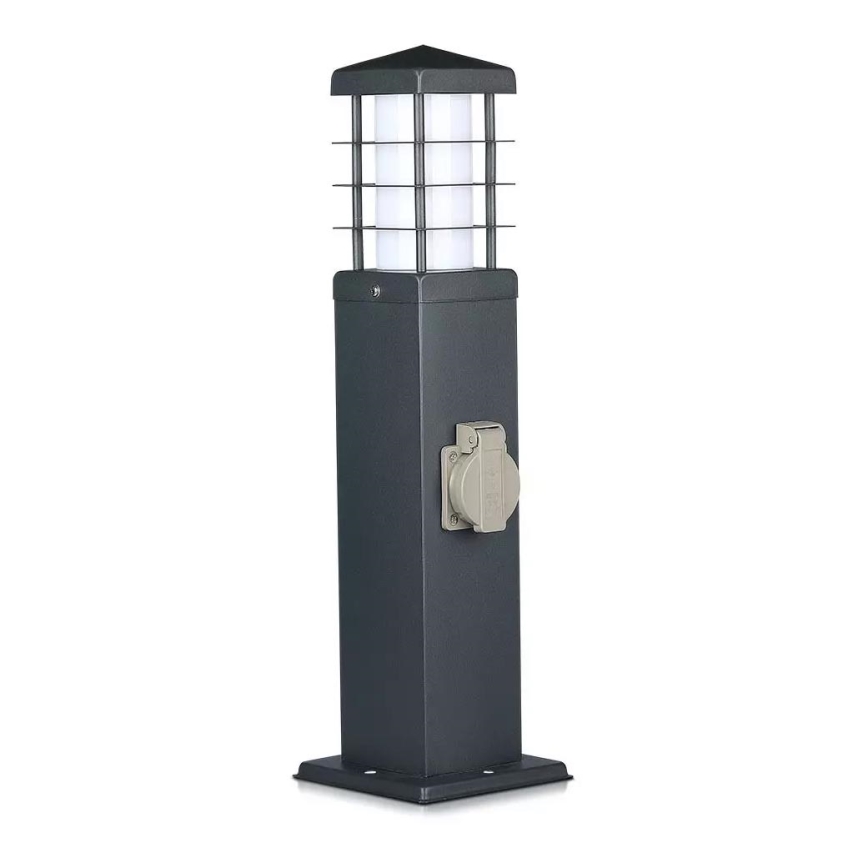 Candeeiro exterior com tomadas SCHUKO 1xE27/13W/230V IP44