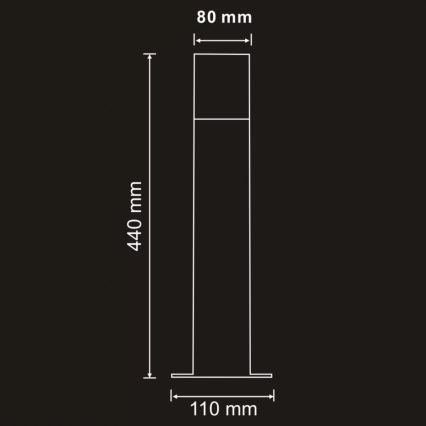 Candeeiro exterior DALLAS 1xE27/12W/230V IP44 44 cm antracite