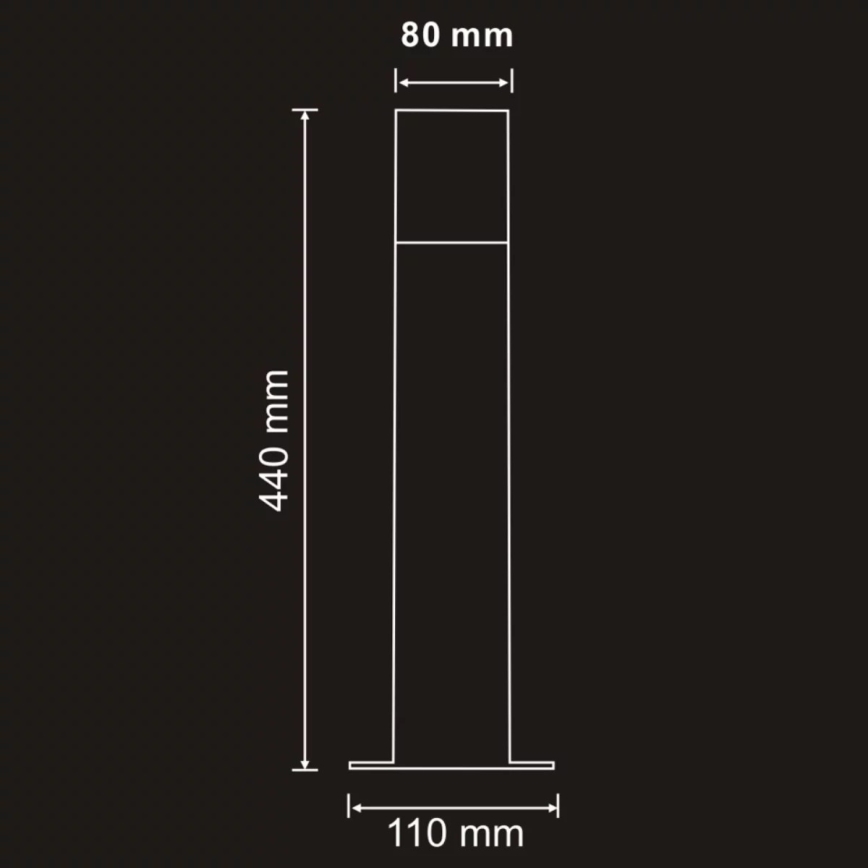 Candeeiro exterior DALLAS 1xE27/12W/230V IP44 44 cm antracite