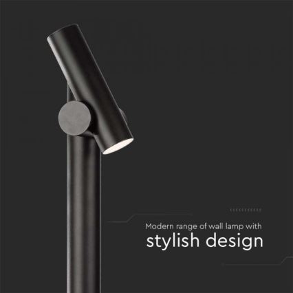 Candeeiro exterior flexível LED LED/4W/230V 3000K IP44 100 cm preto