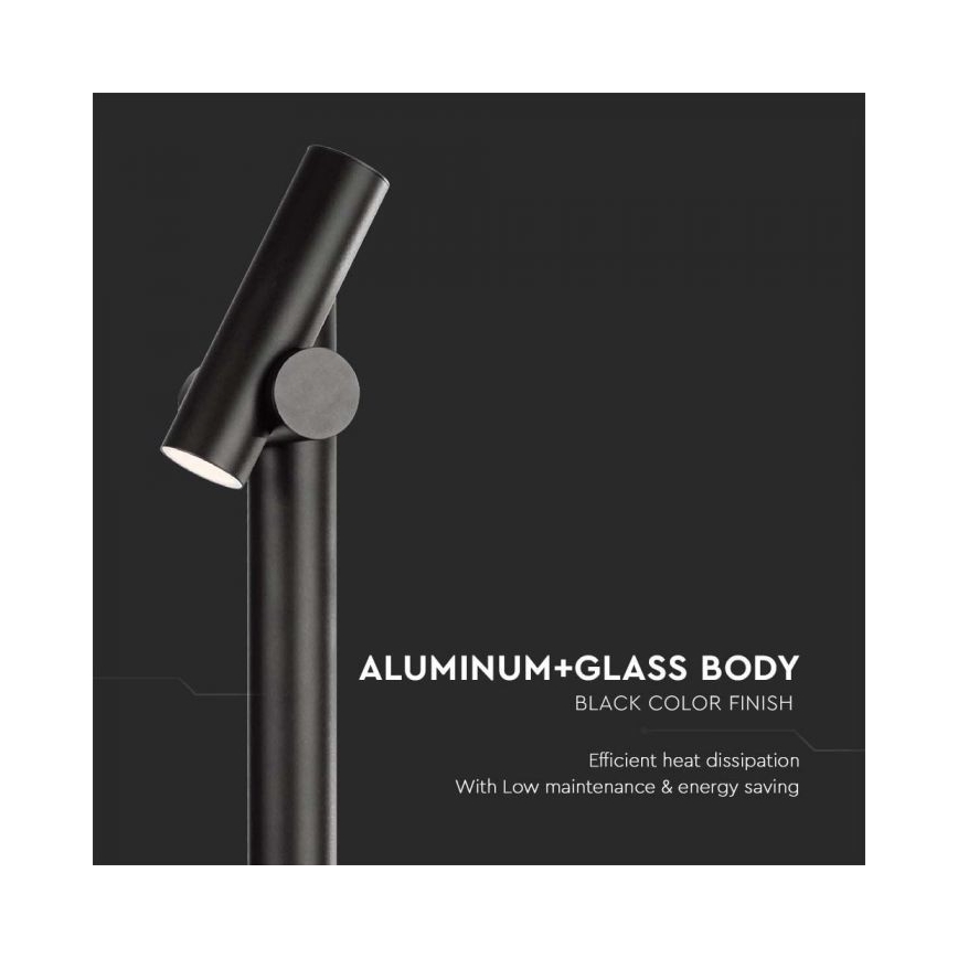 Candeeiro exterior flexível LED LED/4W/230V 3000K IP44 100 cm preto