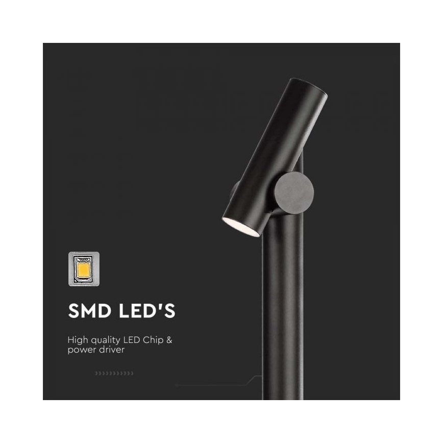 Candeeiro exterior flexível LED LED/4W/230V 3000K IP44 100 cm preto