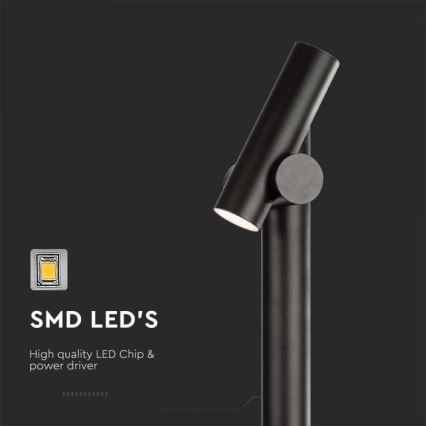Candeeiro exterior flexível LED LED/4W/230V 4000K IP44 100 cm preto
