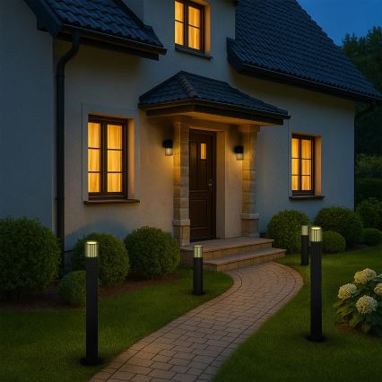 Candeeiro exterior KUUSAMO 1xE27/20W/230V 74 cm IP54 grafite