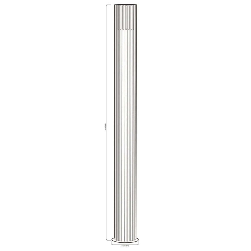 Candeeiro exterior KUUSAMO 1xE27/20W/230V 74 cm IP54 grafite