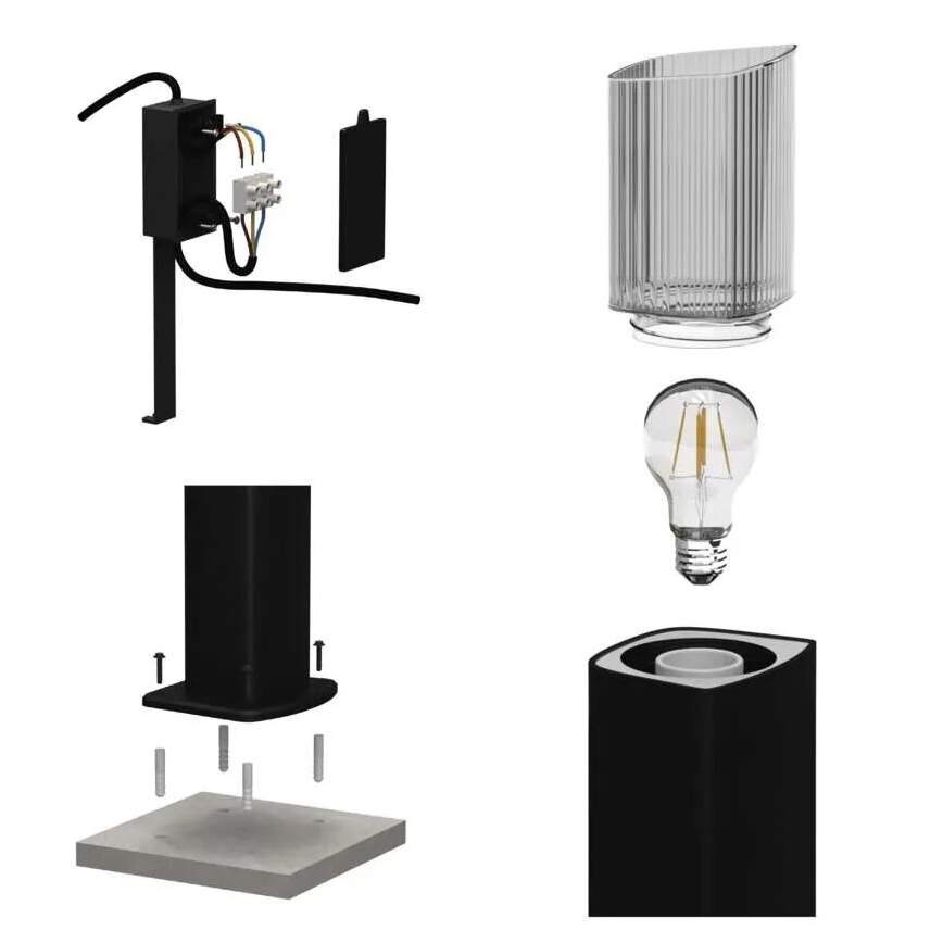 Candeeiro exterior LANA 1xE27/25W/230V IP54 45 cm