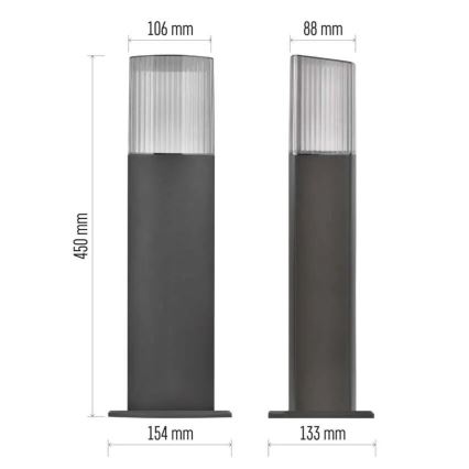 Candeeiro exterior LANA 1xE27/25W/230V IP54 45 cm