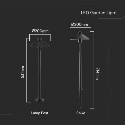 Candeeiro exterior LED 2em1 LED/7W/230V IP65 3000K