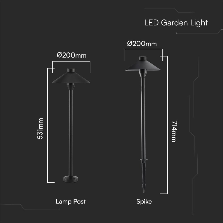 Candeeiro exterior LED 2em1 LED/7W/230V IP65 3000K