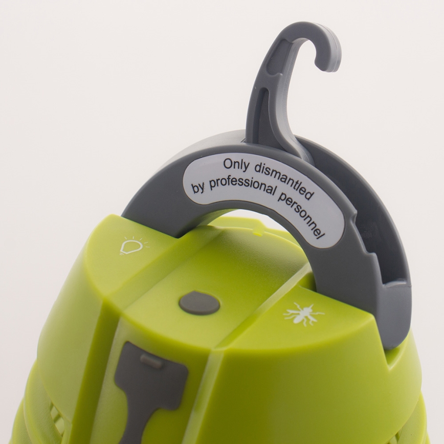 Candeeiro exterior LED com armadilha para insetos LED/5W/USB IP44