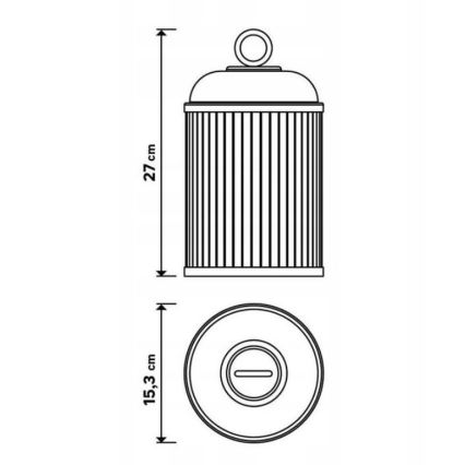 Candeeiro exterior LED com regulação CANARI LED/2W/5V IP44