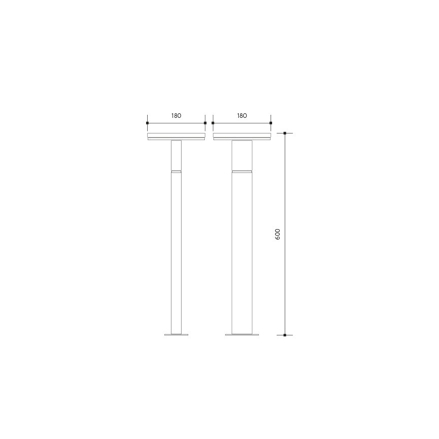 Candeeiro exterior LED com sensor BARI LED/10W/230V 4000K 60 cm IP54 antracite