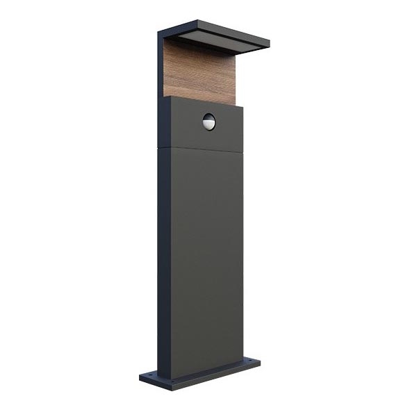 Candeeiro exterior LED com sensor NATURA LED/12W/230V 4000K IP54 castanho/antracite