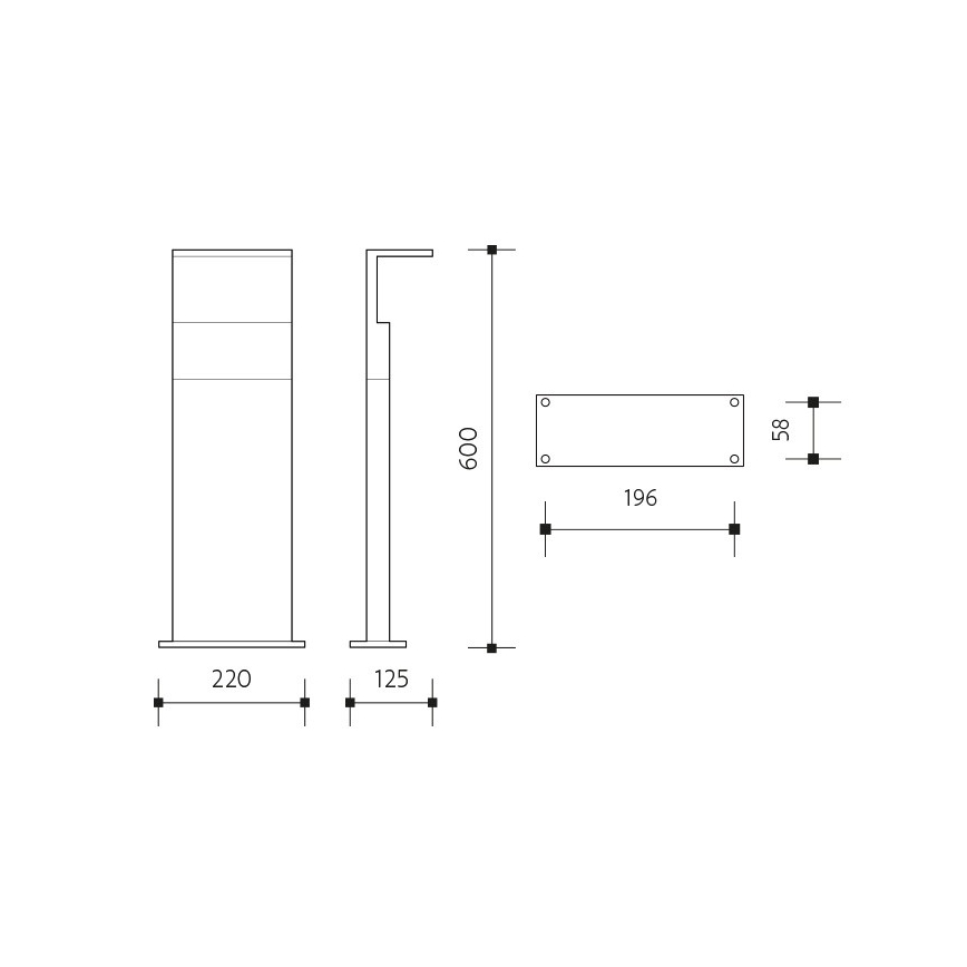 Candeeiro exterior LED com sensor NATURA LED/12W/230V 4000K IP54 castanho/antracite