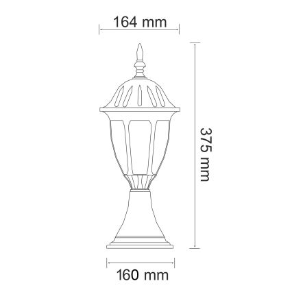 Candeeiro exterior LED FLORENCJA 1xE27/10W/230V IP43