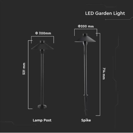 Candeeiro exterior LED GARDEN LED/7W/230V 3000K IP65