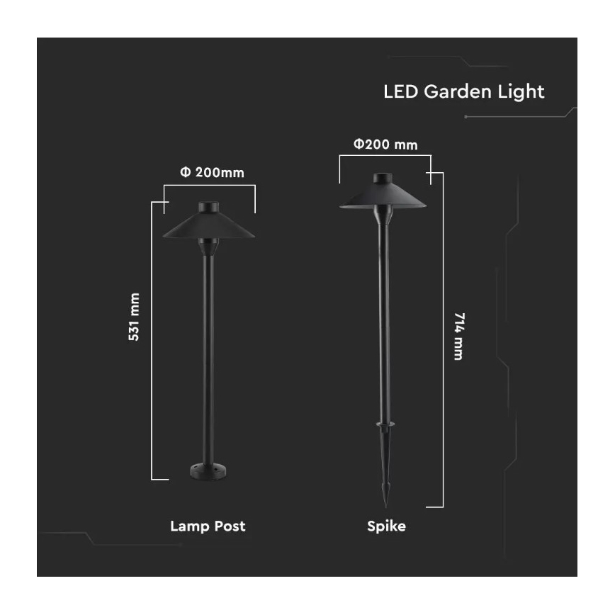 Candeeiro exterior LED GARDEN LED/7W/230V 3000K IP65
