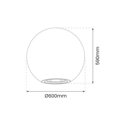 Candeeiro exterior LED GLOBO 1xE27/11W/230V diâmetro 60 cm IP44