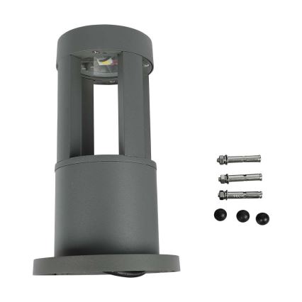 Candeeiro exterior LED LED/10W/230V 25cm 3000K IP65 cinzento