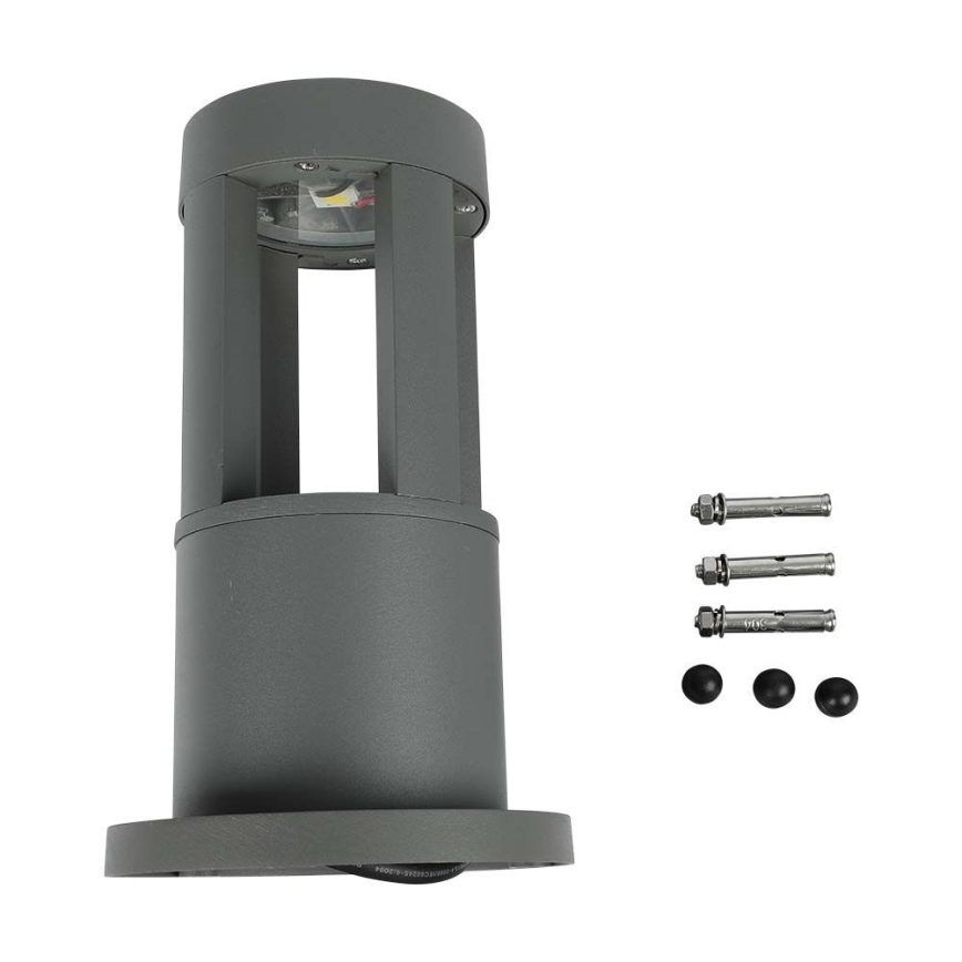 Candeeiro exterior LED LED/10W/230V 25cm 3000K IP65 cinzento