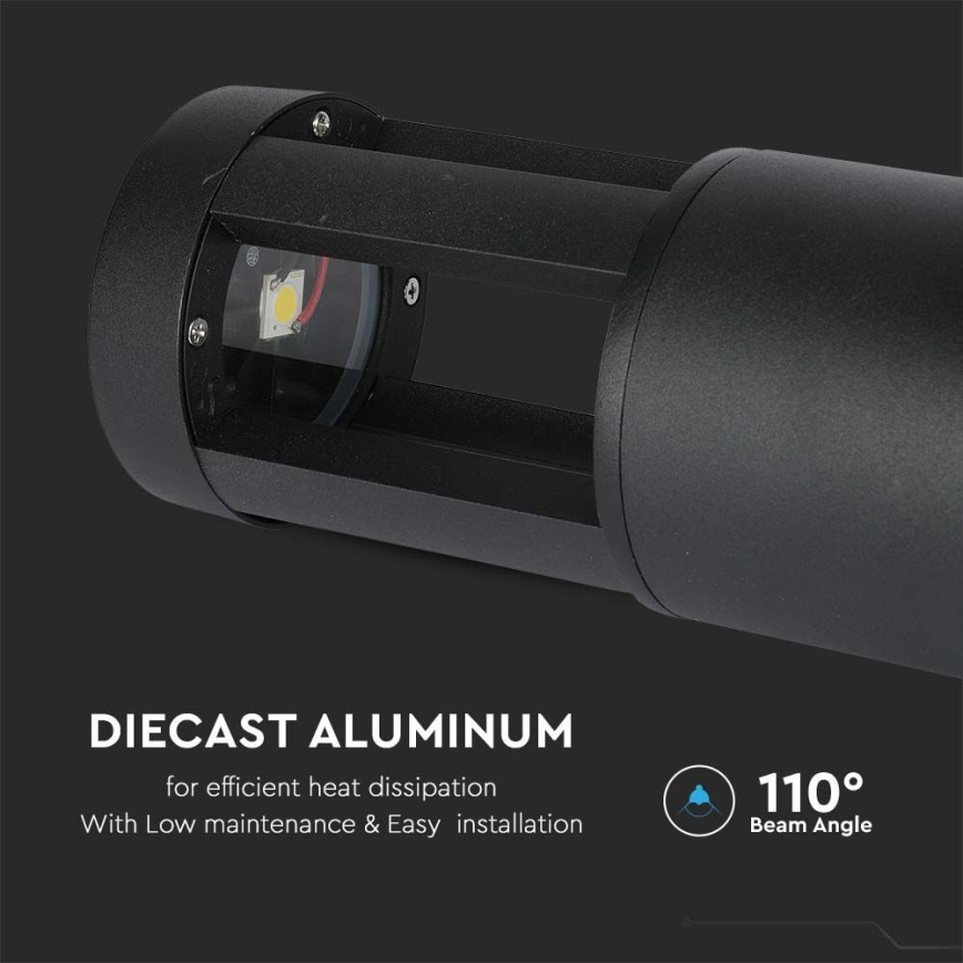 Candeeiro exterior LED LED/10W/230V 25cm 3000K IP65 preto
