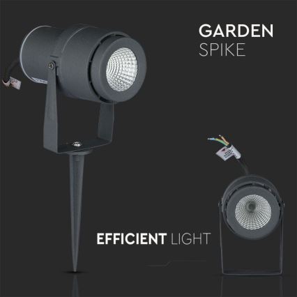 Candeeiro exterior LED LED/12W/100-240V IP65 3000K cinzento