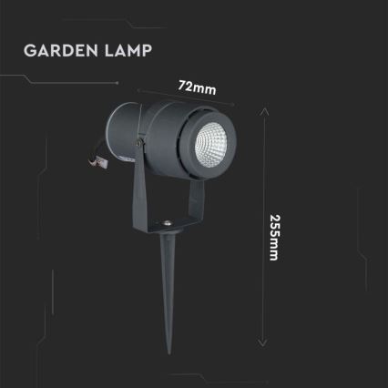 Candeeiro exterior LED LED/12W/100-240V IP65 3000K cinzento